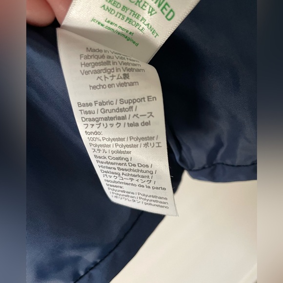 J Crew Crewcuts Long Puffer Coat Jacket Girls Size 5 / XS Navy Blue Hooded Parka - Picture 8 of 11